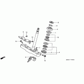 Схема вузла: Рульова траверса для Honda VT750 Shadow ACE