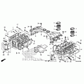 Схема узла: Головка цилиндра для Honda GL1800 Gold Wing