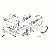 Схема узла: Задний рычаг (Маятник) для Honda VT750 Shadow Spirit