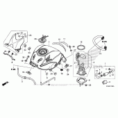 Схема вузла: Паливний бак для Honda CBR300R