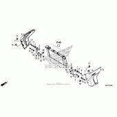 Схема узла: Радиатор для Honda CTX700