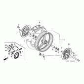 Схема вузла: Переднє колесо для Honda XL1000V Varadero