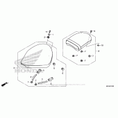 Схема вузла: Сидіння для Honda CMX500 Rebel