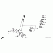 Схема узла: Рулевая траверса для Honda FSC600 Silver Wing