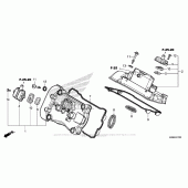 Схема вузла: Клапанна кришка для Honda VFR800 Interceptor Deluxe