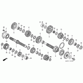 Схема вузла: Трансмісія для Honda VTR1000 VTR SP-1