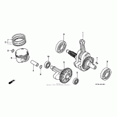 Схема узла: Коленчатый вал для Honda XR400