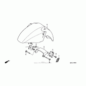 Схема вузла: Переднє крило (1) для Honda ST1100 Pan-European