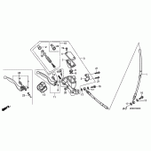 Схема вузла: Передній гальмівний циліндр для Honda CRF450 CRF450R