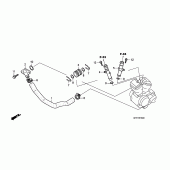 Схема вузла: Труба водна для Honda VT750 Shadow Spirit