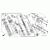 Схема вузла: Задня підвіска для Honda XR400