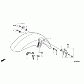 Схема узла: Переднее крыло для Honda NSA700 DN-01