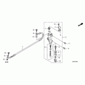 Схема вузла: Rr. brake master cylinder для Honda CRF250 CRF250X