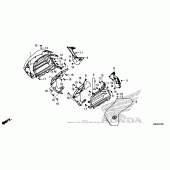 Схема вузла: Радіатор для Honda GL1800 Gold Wing Valkyrie