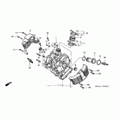 Схема вузла: Головка циліндра (fr.) Для Honda VT1100 Shadow Spirit