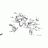 Схема вузла: Нижній обтічник для Honda VFR800 VFR