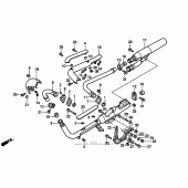 Схема вузла: Вихлопна система для Honda VT1100 Shadow ACE
