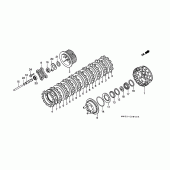 Схема вузла: Зчеплення для Honda GL1500 Gold Wing Special Edition