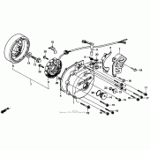 Схема вузла: Left crankcase cover 91-92 для Honda XR600