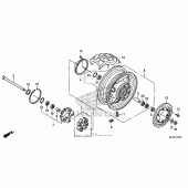 Схема узла: Заднее колесо для Honda ST1300 Pan-European