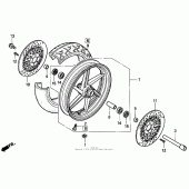 Схема вузла: Front wheel 94-97 для Honda VFR750F Interceptor