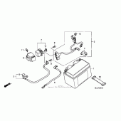 Схема узла: Battery (2) для Honda CBR1000 CBR1000RR Fireblade