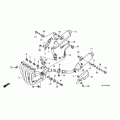 Схема вузла: Вихлопна система для Honda CBF1000