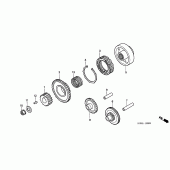 Схема вузла: Привід стартера для Honda VT125 Shadow