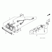 Схема вузла: Задній ліхтар (Стоп-сигнал) для Honda VFR400