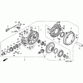 Схема узла: Приводной редуктор (ST1100A) для Honda ST1100 Pan-European