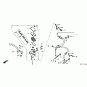 Схема вузла: Передній гальмівний циліндр (CBR600RR3 / 4) для Honda CBR600 CBR600RR