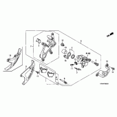 Схема вузла: Задній гальмівний супорт для Honda CRF250 CRF250R