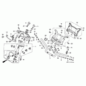 Схема узла: Верхняя траверса и Клипон руля для Honda ST1100 Pan-European