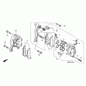 Схема вузла: Передній гальмівний супорт для Honda XL600 Transalp