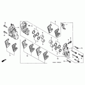 Схема узла: Передний тормозной суппорт для Honda CBR900RR CBR919RR Fireblade