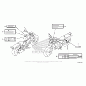Схема вузла: Інформаційні наклейки для Honda CMX300 Rebel
