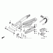 Схема вузла: Swingarm + chain case для Honda CRF230 CRF230F