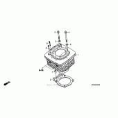 Схема вузла: Циліндр для Honda XR650