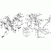 Схема вузла: Радіатор для Honda VT1100 Shadow ACE