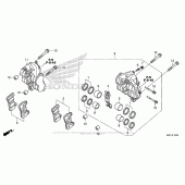 Схема вузла: Передній гальмівний супорт для Honda CBR600