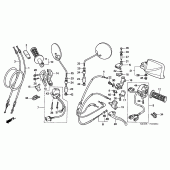 Схема вузла: Пульт управління рульовой для Honda XL650 Transalp