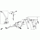 Схема узла: Pedal/kick starter arm для Honda XR250