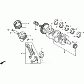 Схема узла: Коленчатый вал для Honda CBR600 CBR600F3