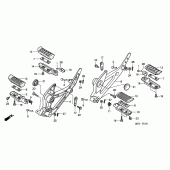 Схема вузла: Підніжки для Honda XL1000V Varadero