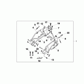 Схема вузла: Saddle bag stay для Honda XL1000V Varadero