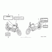 Схема узла: Информационные наклейки для Honda VT1100 Shadow Spirit