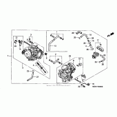 Схема узла: Карбюратор в сборе для Honda VT1100 Shadow Aero