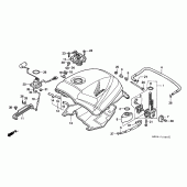 Схема вузла: Паливний бак для Honda CBR1000 CBR1000F