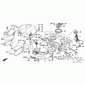 Схема вузла: Паливний бак для Honda CBR600 CBR600RR