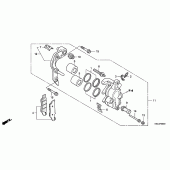 Схема узла: Передний тормозной суппорт для Honda CRF250 CRF250X